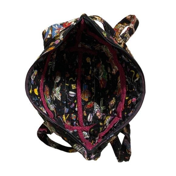 Cat Theme Tote Bag Hand Made Quilted Large Long Shoulder Strap Black Multicolor - Picture 4 of 10